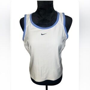 Nike Fitted Tank Top with Blue Trim- Large